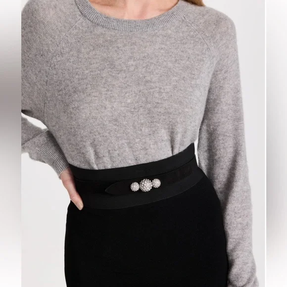 Isabel Marant Tabora Evening Strass Black Belt Size70 $635 - Picture 3 of 6